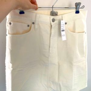 J. Crew cotton corduroy mini skirt, ivory, size 28 (6)